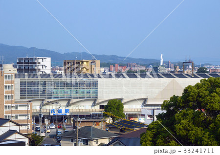 花畑駅と成田山 久留米市の写真素材