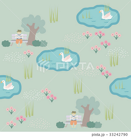 Public park seamless pattern 33242790