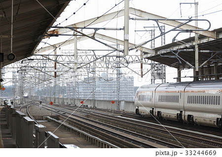 旅客転落により遅延発生の東北新幹線（お盆シーズンの郡山駅） 33244669