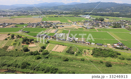 [空撮]福岡県朝倉市　九州北部豪雨前2016年7月の朝倉市 33246913