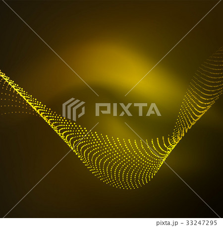 3D illuminated wave of glowing particles 33247295