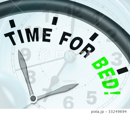 Time for Bed  Shows Insomnia Or Tiredness 33249694