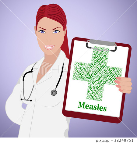 Measles Word Indicates Poor Health And Ailment 33249751