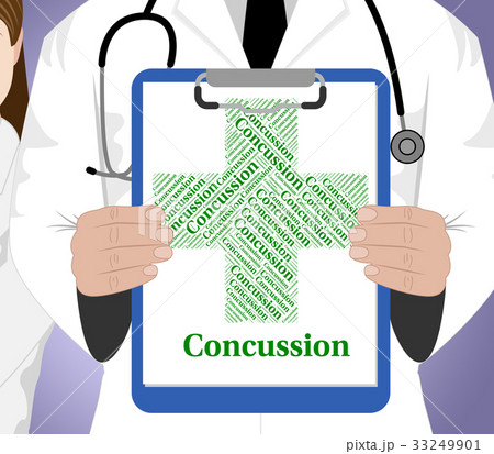 Concussion Word Shows Brain Injury And Ailments 33249901
