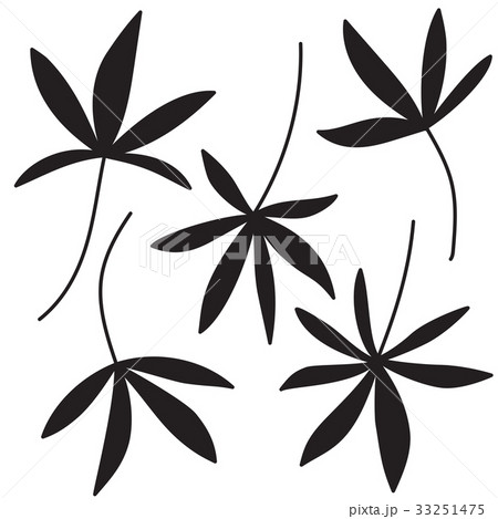 Palm leaf set on white background 33251475