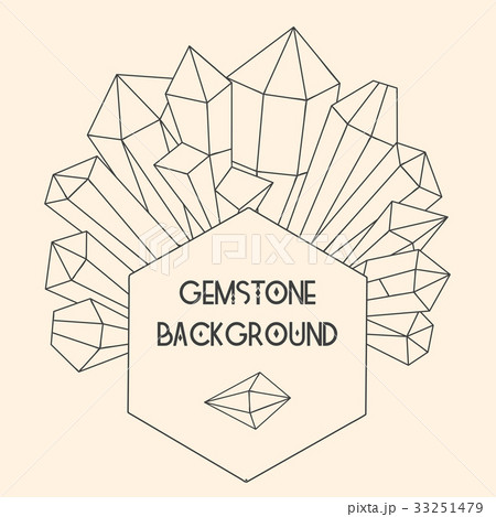 Hexagon frame with crystal composition 33251479