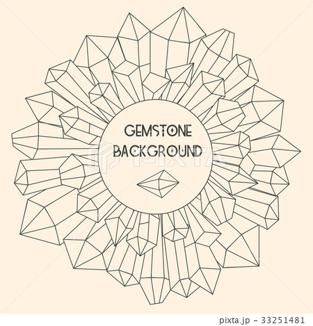 Round frame with crystal splash 33251481