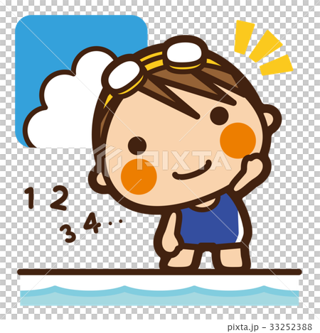 學校的孩子游泳女孩準備運動 學校的孩子游泳女孩準備運動 33252388