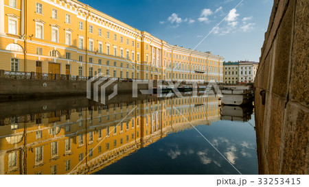 Reflection of an old house in the river Moika in Reflection of an old house in the river Moika in 33253415