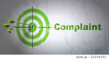 Law concept: target and Complaint on wall 33256202