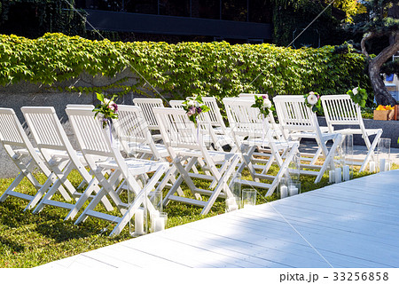 Beautiful wedding set up. Wedding ceremony in the 33256858