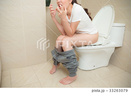 photo of lovely sweet girl having constipation. photo of lovely sweet girl having constipation. 33263079