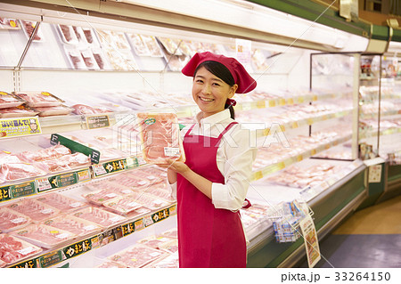 スーパー 精肉コーナー スーパー 精肉コーナー 33264150