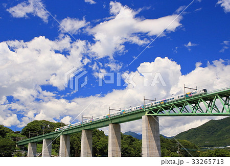 特急かいじと夏の鳥沢鉄橋 特急かいじと夏の鳥沢鉄橋 33265713