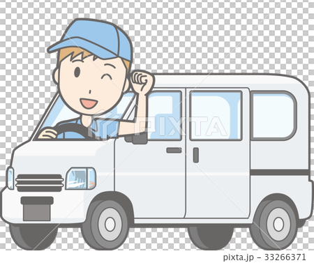乘坐微型汽車搬運車的一個人擺在的例證 乘坐微型汽車搬運車的一個人擺在的例證 33266371