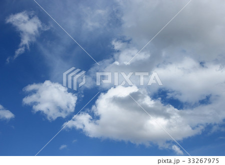 blue sky with cloud. Colorful vivid blue sky vast  33267975
