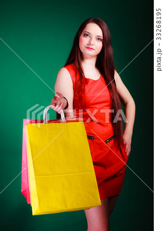 Woman with shopping bags. Woman with shopping bags. 33268195