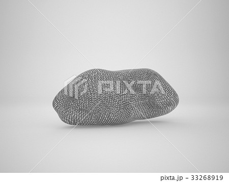 3D rendering abstract object geometry isolated on white backgrou 3D rendering abstract object geometry isolated on white backgrou 33268919