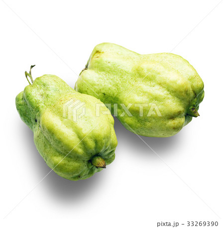 Guava fruit isolated on white background. 33269390