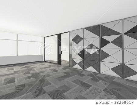 Modern Empty Room, 3d render interior design, mock up illustrati 33269617