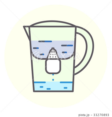 Outline water filter jug icon 33270893