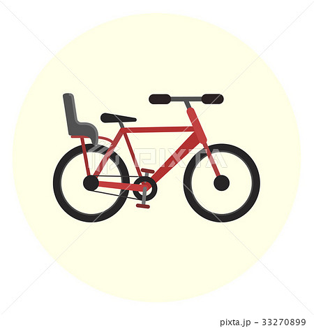 Flat bike with baby seat, bicycle with child seat 33270899
