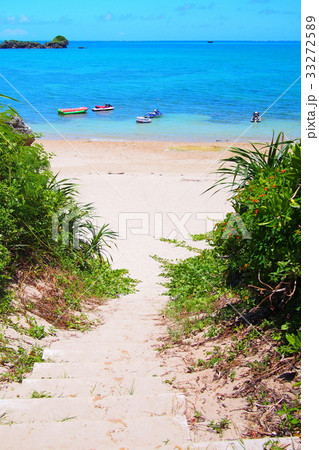 沖縄 ムルク浜ビーチの写真素材