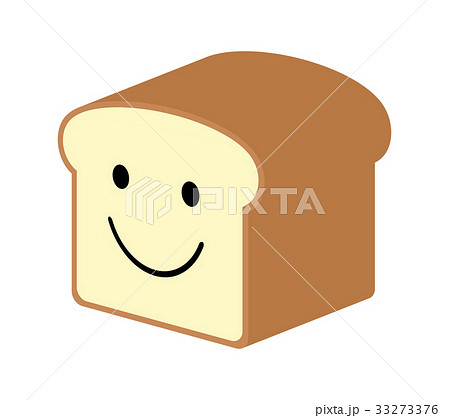 食パンのキャラクターのイラスト素材