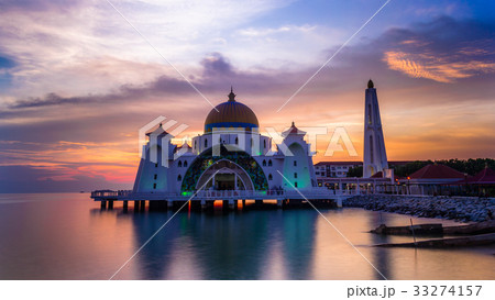 Malacca Straits Mosque / Masjid Selat Melaka 33274157