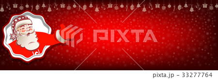 Christmas red background with Santa Claus and 33277764