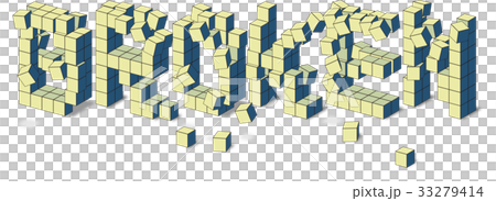 なにかが崩れていくイメージ【英語】 なにかが崩れていくイメージ【英語】 33279414