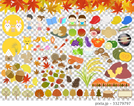 秋のイラストセット2017 33279797
