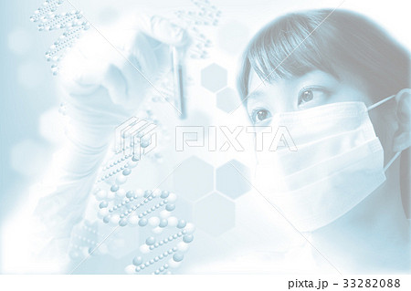 医療・研究イメージ　遺伝子・バイオイメージ 33282088