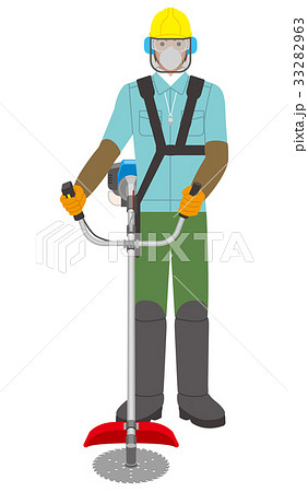 刈払い機を持つ男性 刈払い機を持つ男性 33282963