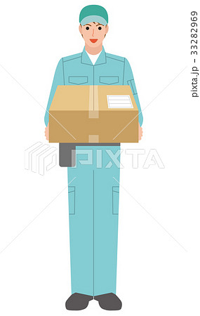 荷物を配達する笑顔の男性 33282969