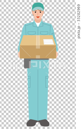 荷物を配達する笑顔の男性 33282969