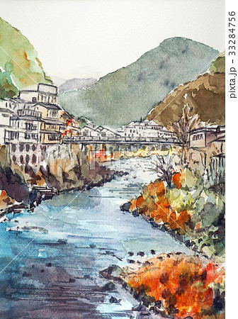 郡上八幡　吉田川の秋 33284756