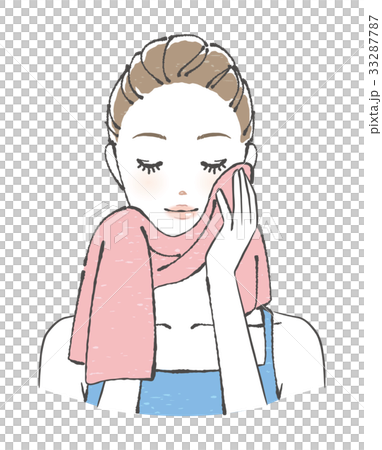 美容　洗顔　タオル 33287787