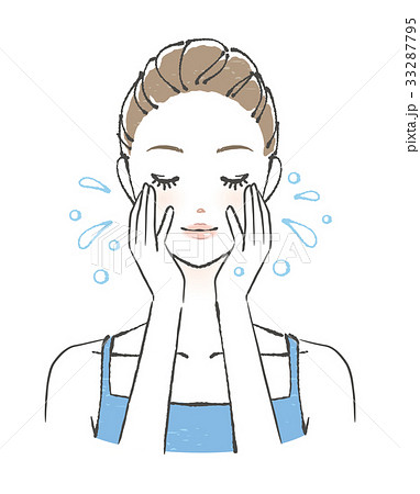 美容 洗顔 のイラスト素材