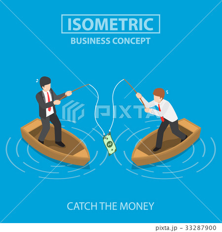 Business catch dollar bill by fishing rod Business catch dollar bill by fishing rod 33287900