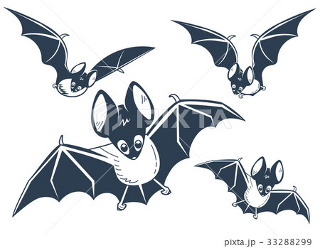 silhouette of bats night 33288299