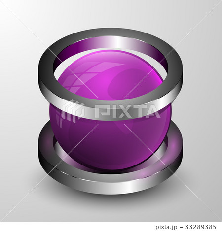 The vector 3d sphere with two rings. The vector 3d sphere with two rings. 33289385