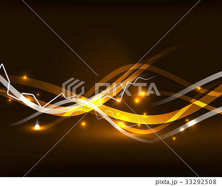 Glowing wavy lines template Glowing wavy lines template 33292508