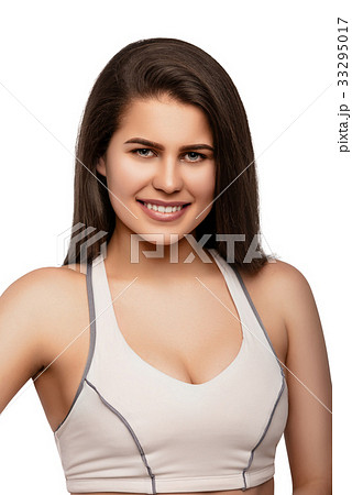 Beautiful happy slim young sporty fitness woman 33295017