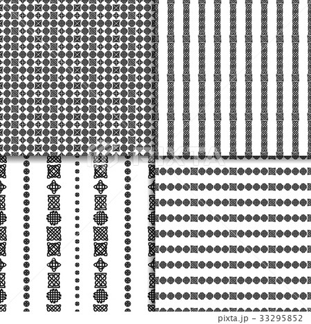 Celtic knot seamless pattern set 33295852
