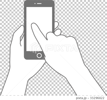 スマホ 操作のイラスト素材