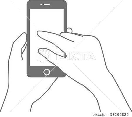スマホ ピンチインのイラスト素材