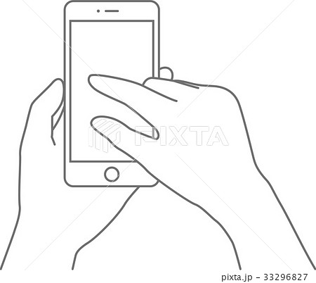 スマホ ピンチインのイラスト素材