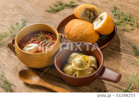 ロシア料理(ピロシキ/ペリメニ/ボルシチ)piroshki and Russian cuisine ロシア料理(ピロシキ/ペリメニ/ボルシチ)piroshki and Russian cuisine 33298255