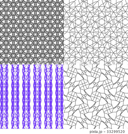 Set of pattern. Modern stylish texture. Repeating Set of pattern. Modern stylish texture. Repeating 33299520